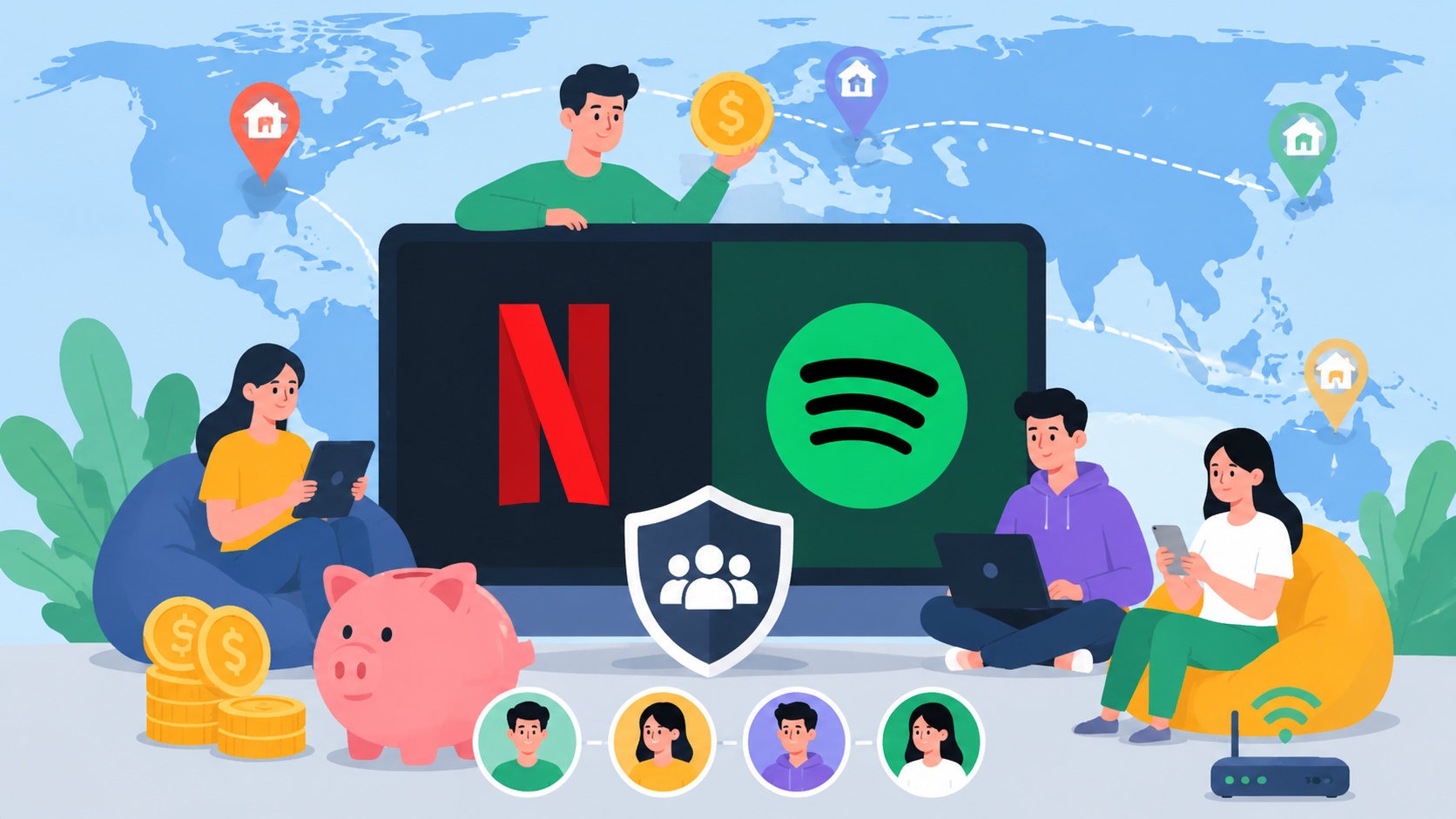 Is Sharing Streaming Subscriptions Worth It? The Complete Guide to Netflix and Spotify Family Plan Sharing