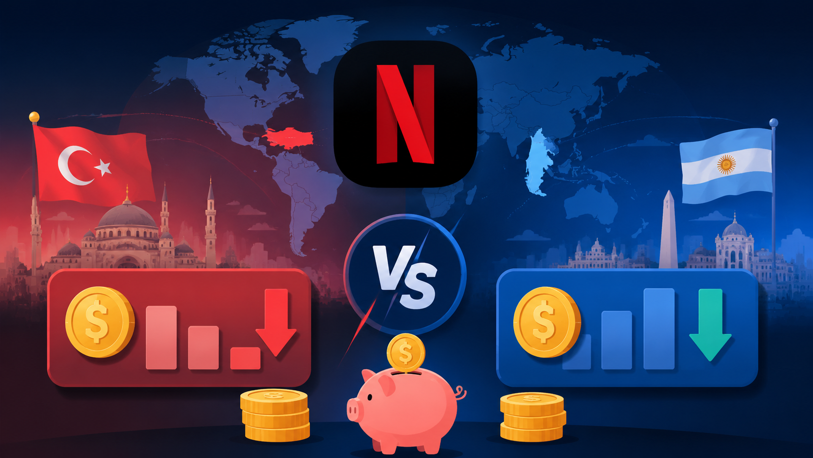 2026年Netflix全球最便宜地区排行：土耳其区 vs 阿根廷区全对比