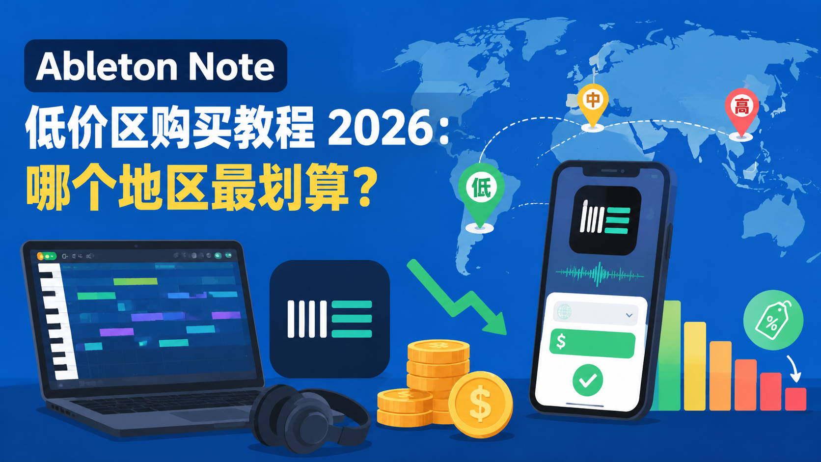 Ableton Note 低价区购买教程 2026：哪个地区最划算？